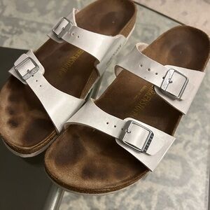 Birkenstock sandals white size 40, excellent condition